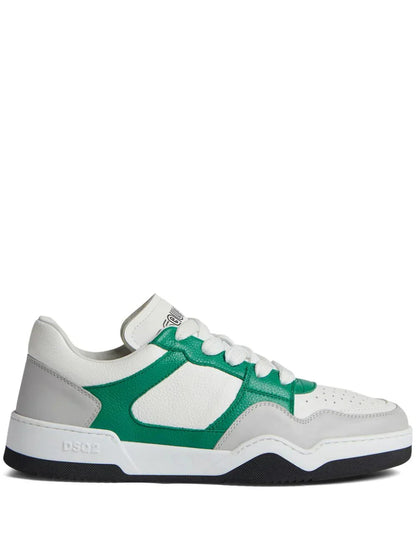 Panelled leather sneakers