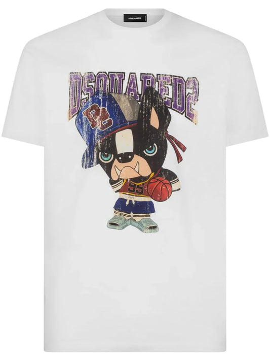 Graphic-print cotton T-shirt