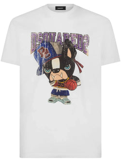 Graphic-print cotton T-shirt