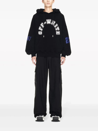 Football Print Cotton Hoodie
