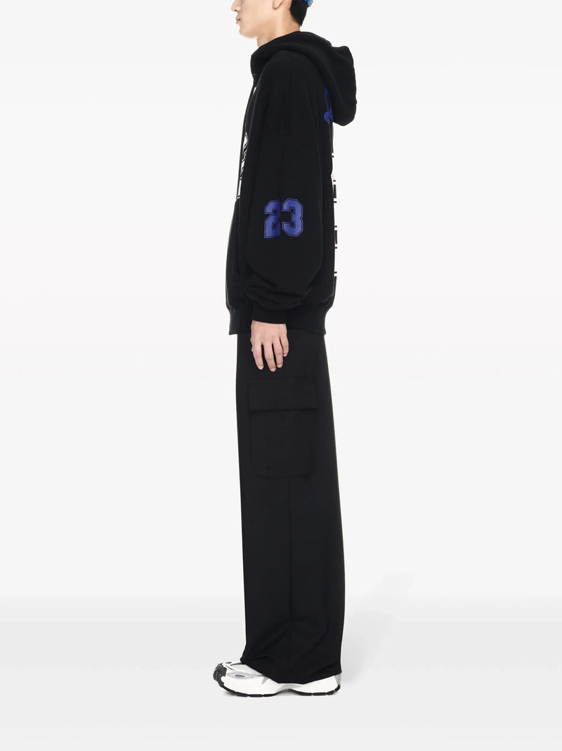 Football Print Cotton Hoodie