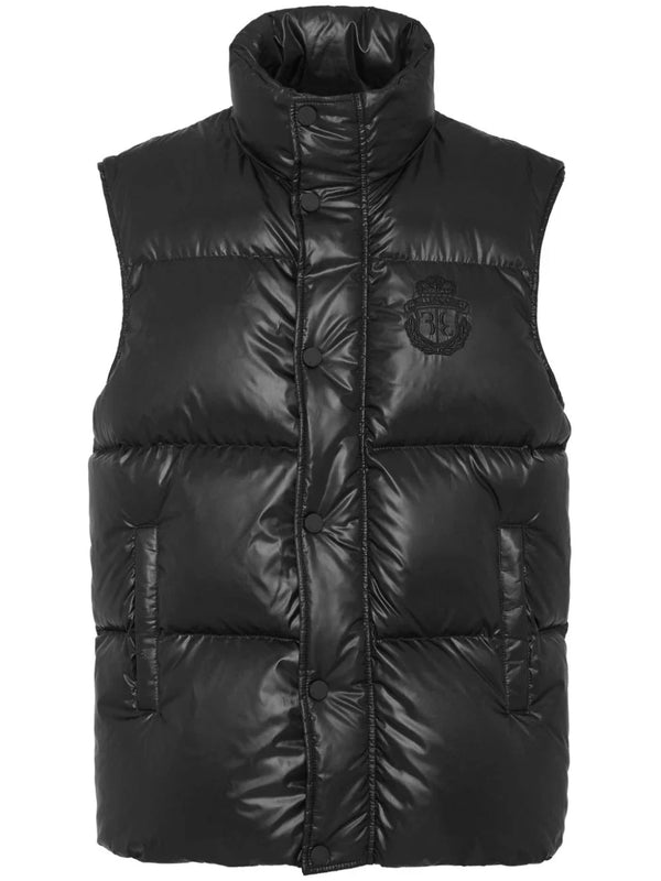 Logo-embroidered padded gilet