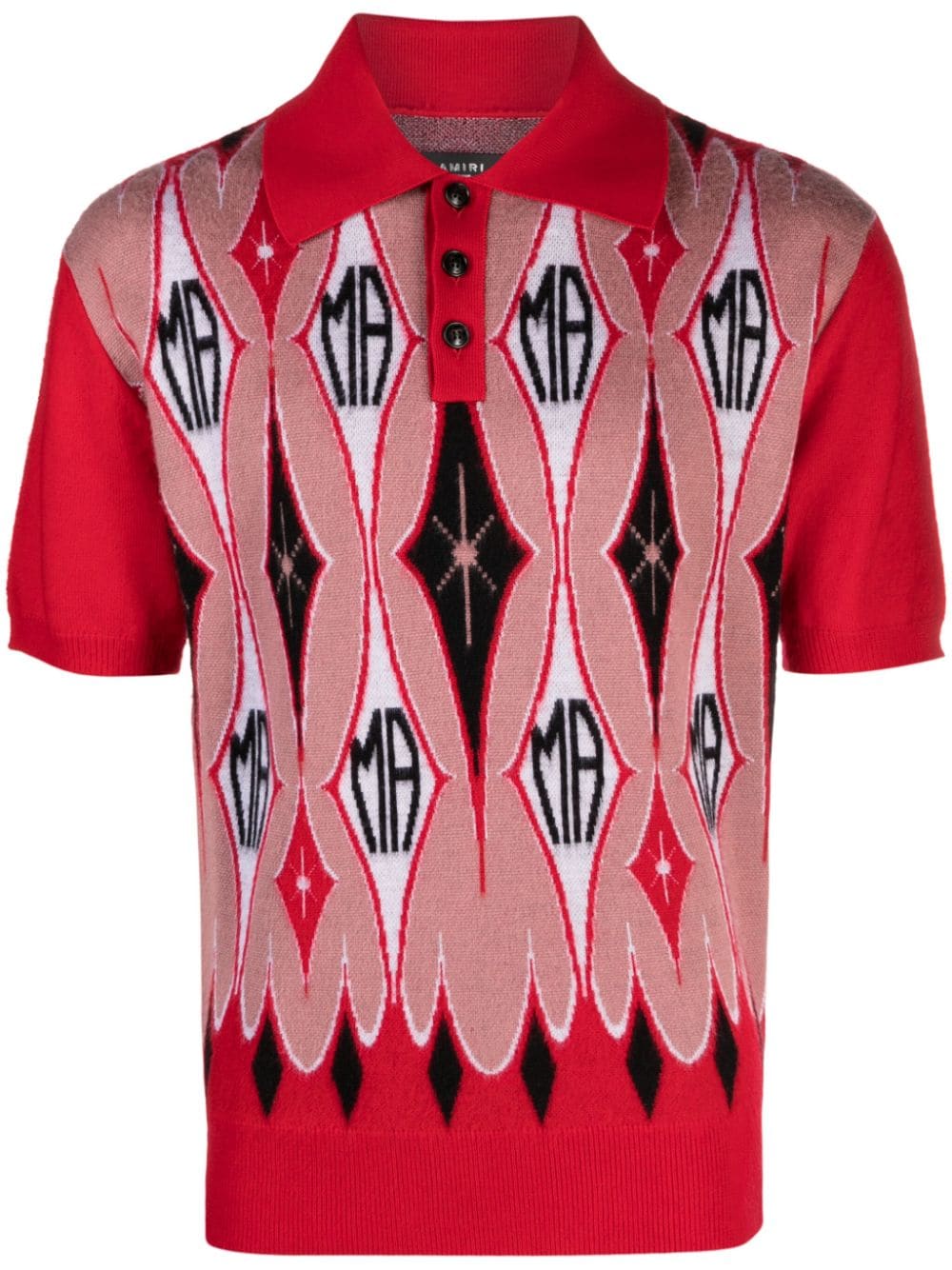 Argyle Jacquard Polo Shirt