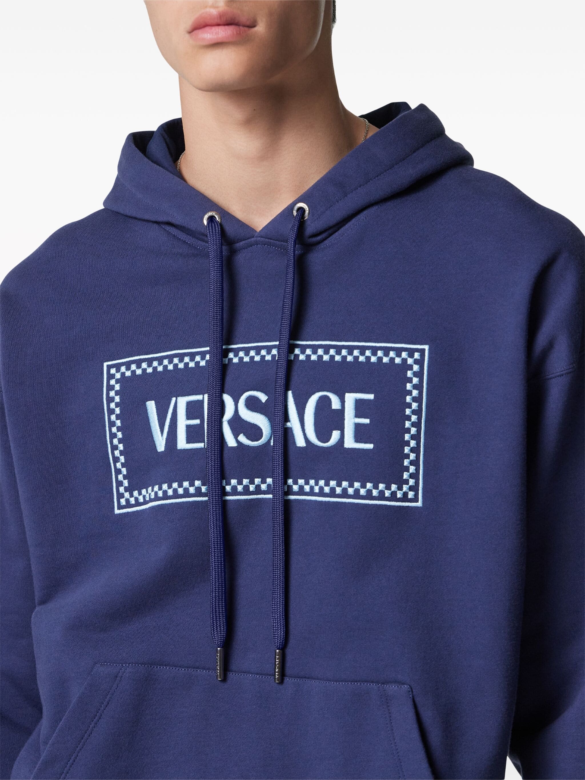 90s Vintage Logo Embroidered Hoodie