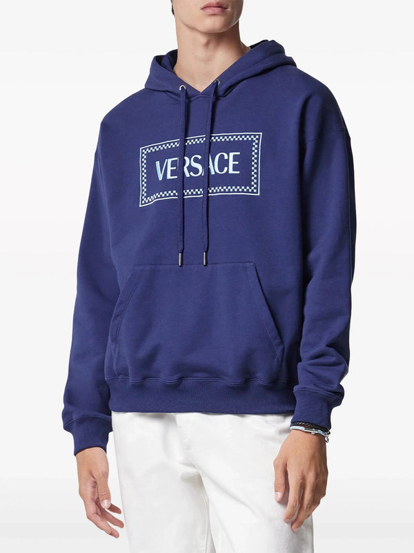 90s Vintage Logo Embroidered Hoodie