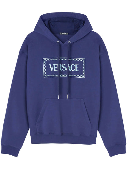 90s Vintage Logo Embroidered Hoodie