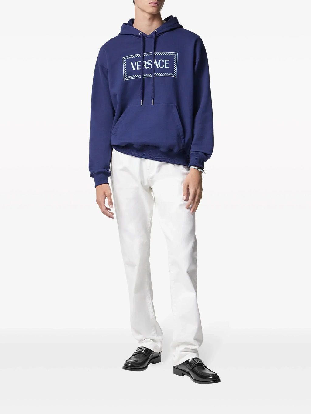 90s Vintage Logo Embroidered Hoodie