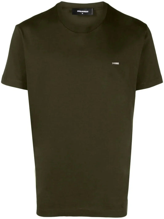 Logo-plaque cotton T-shirt