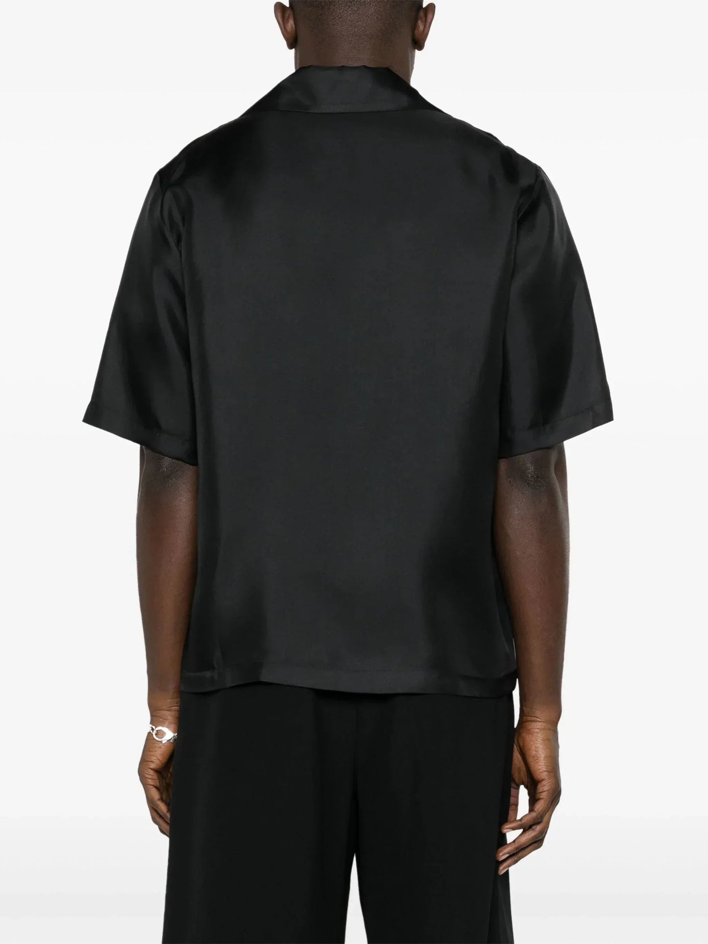 Logo Print Silk Shirt
