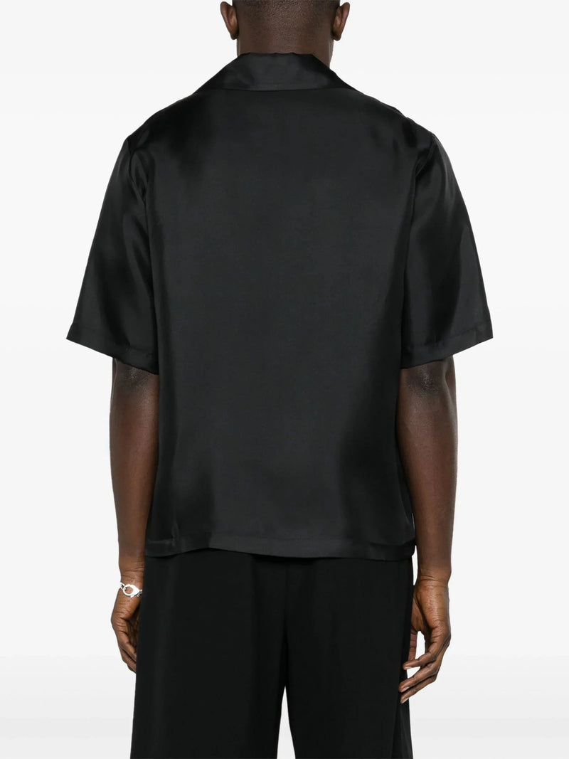 Logo Print Silk Shirt