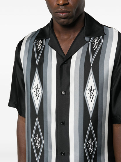 Logo Print Silk Shirt