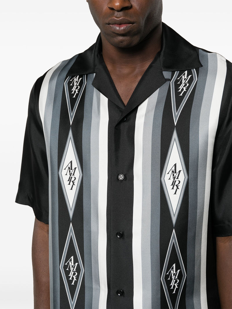Logo Print Silk Shirt