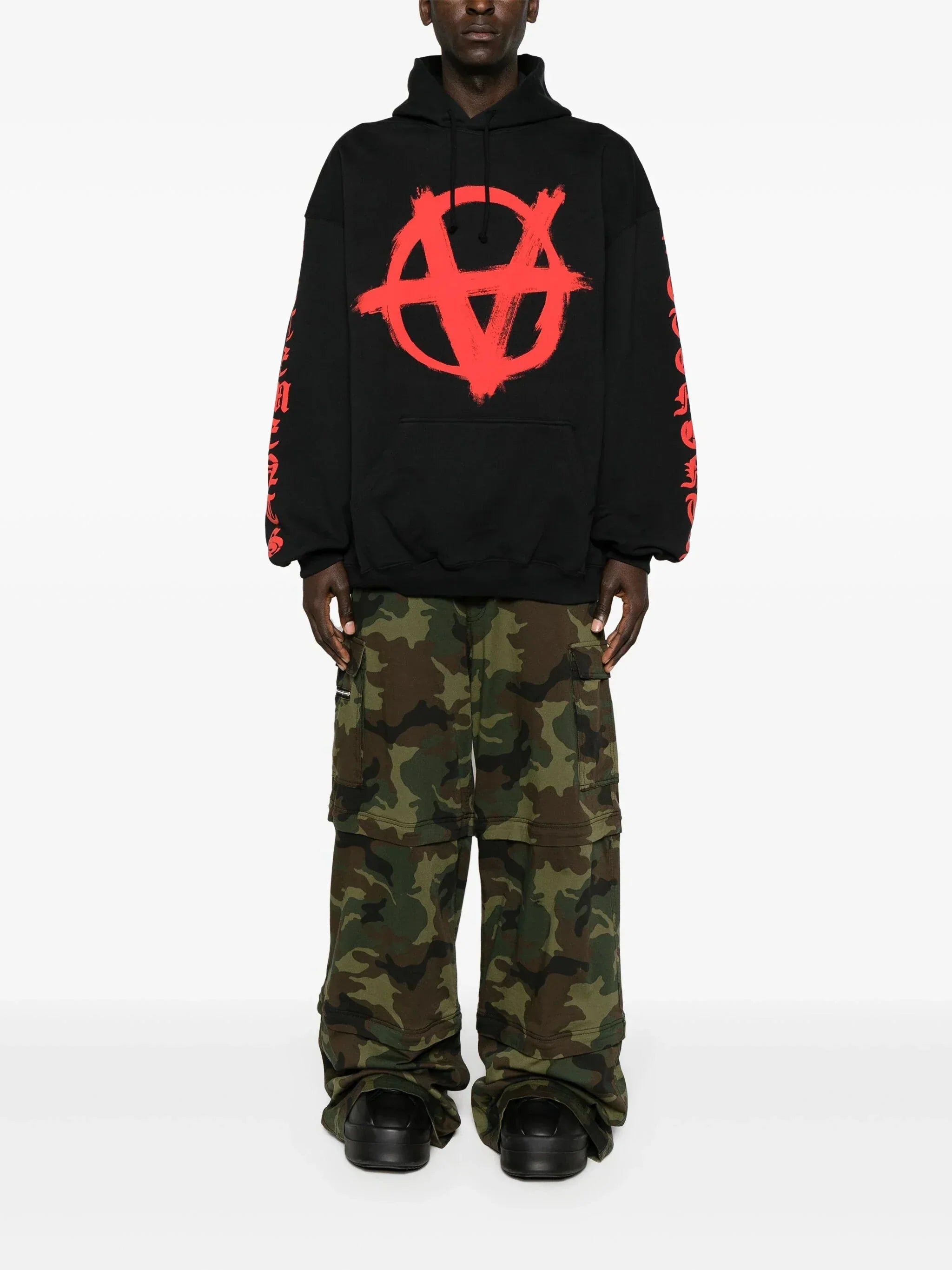 Reverse Anarchy Printed Hoodie