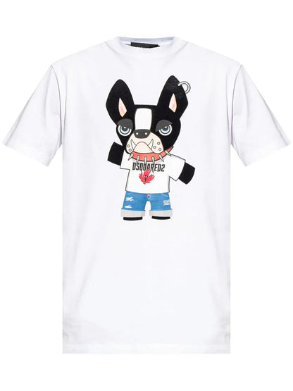 Graphic-print cotton T-shirt