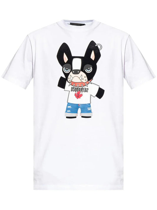 Graphic-print cotton T-shirt