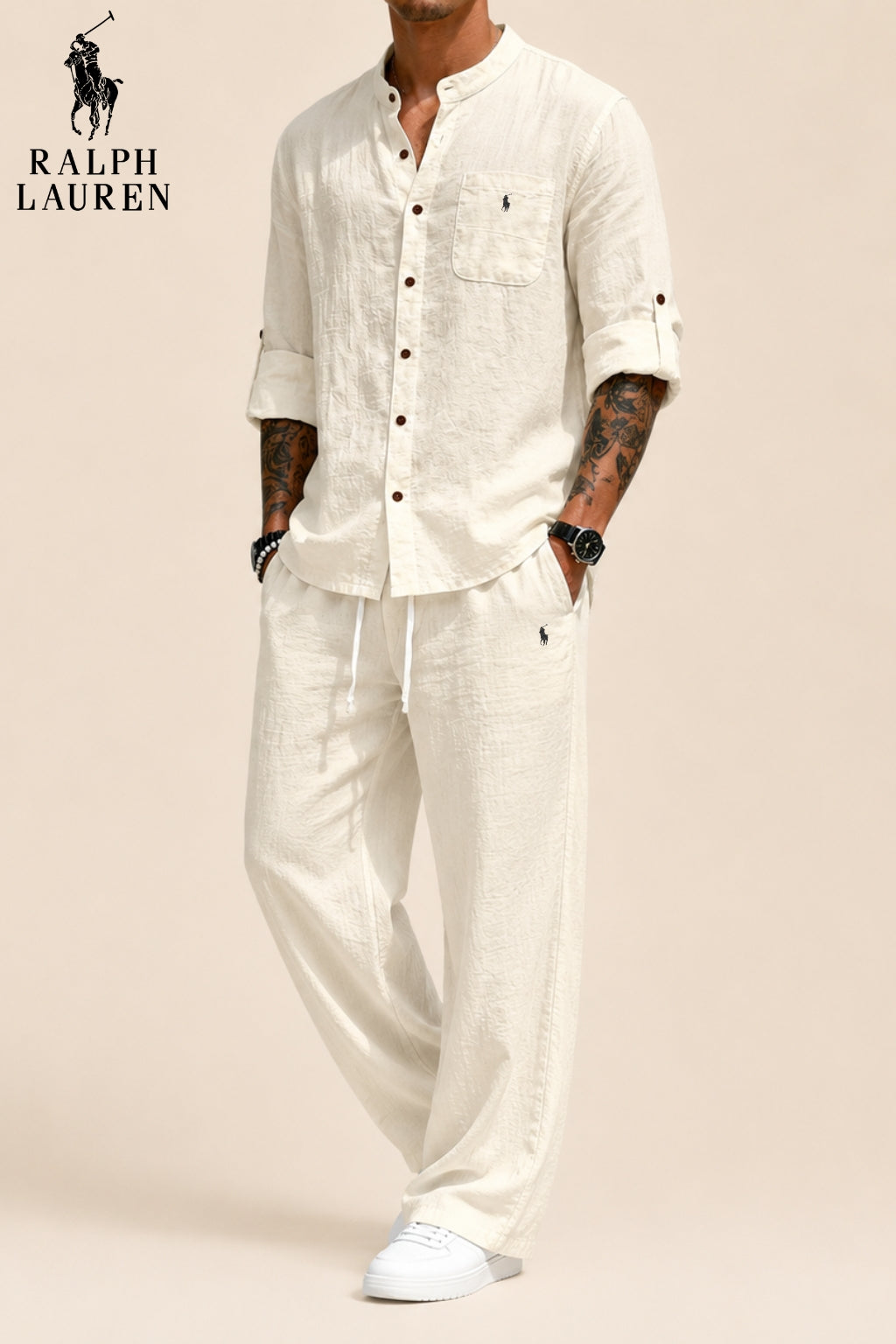 RL™ | Men's Linen-Cotton Casual Two-Piece Set