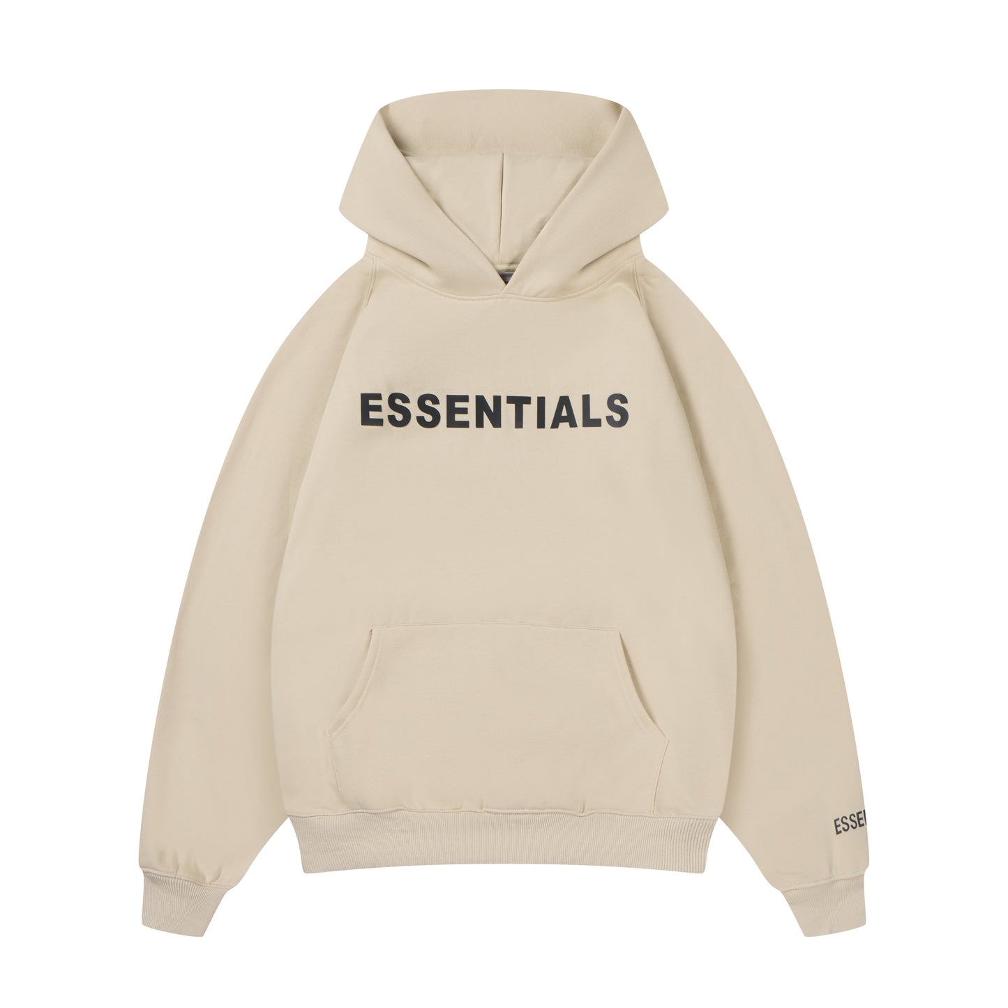 Essentials Hoodie - Off Black Oversized Long-Sleeve Pullover Unisex