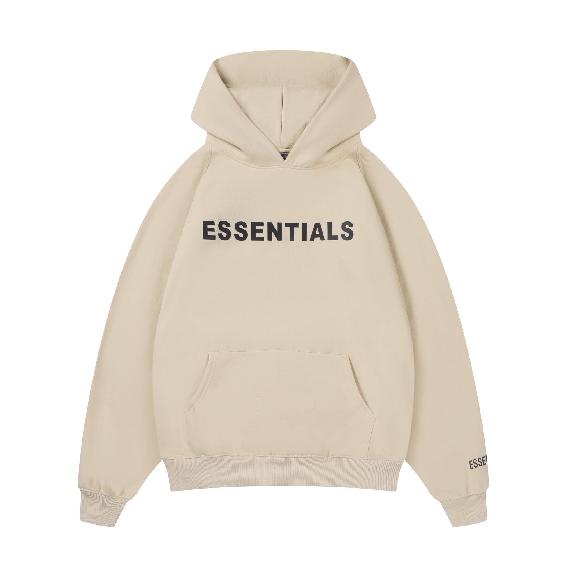 Essentials Hoodie - Off Black Oversized Long-Sleeve Pullover Unisex