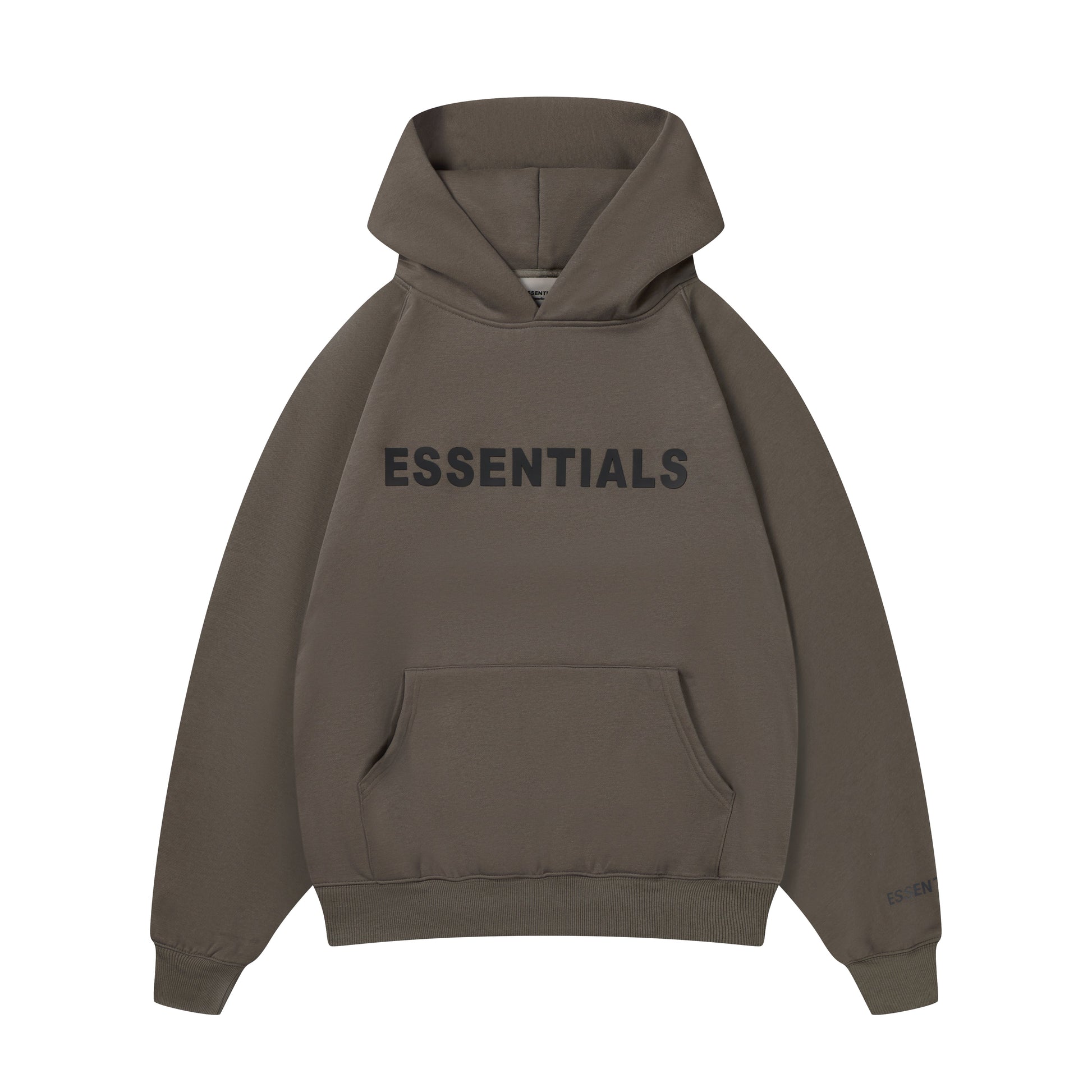 Essentials Hoodie - White Oversized Long-Sleeve Pullover Unisex