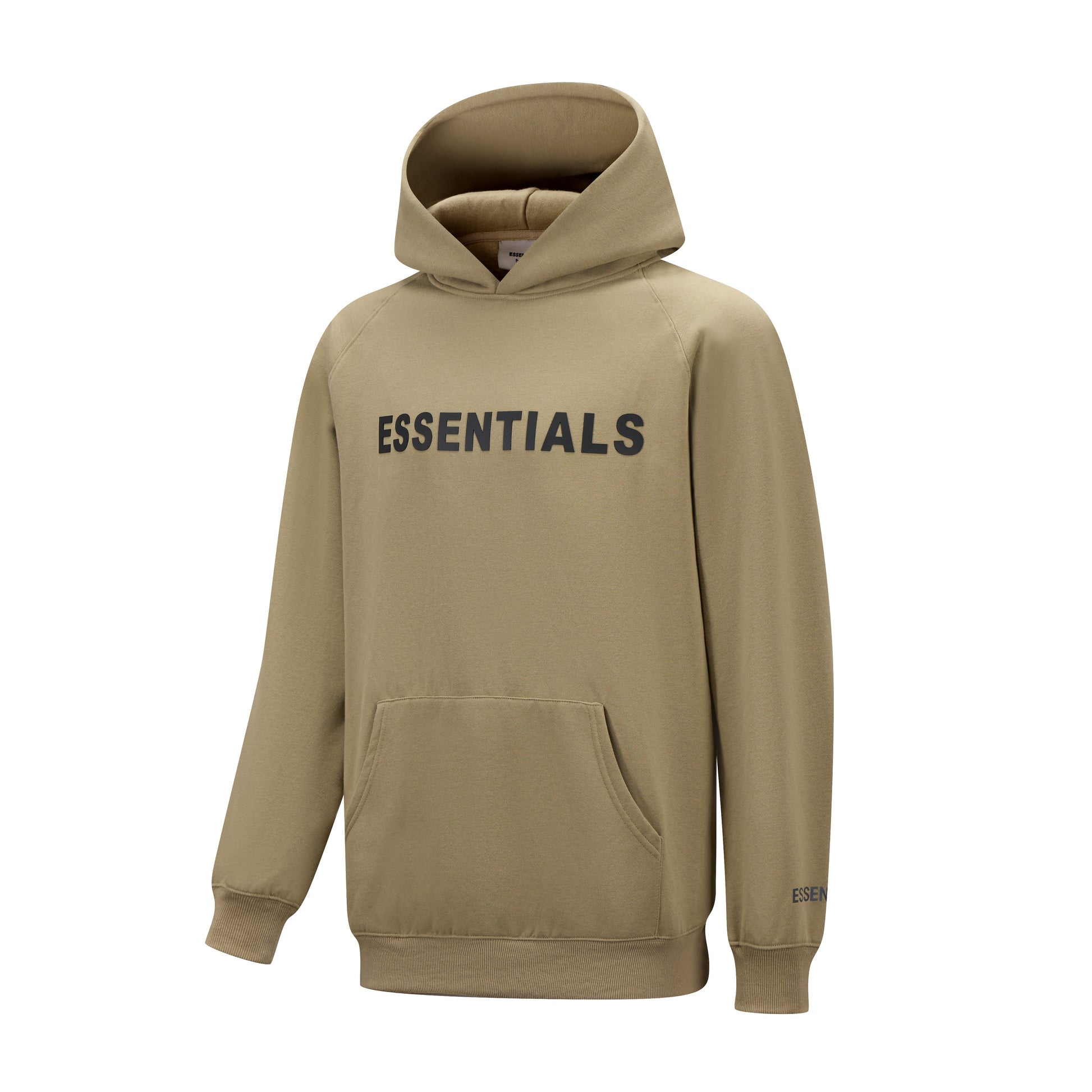 Essentials Hoodie - Cream Oversized Long-Sleeve Pullover Unisex