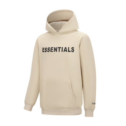 Essentials Hoodie - Black Oversized Long-Sleeve Pullover Unisex