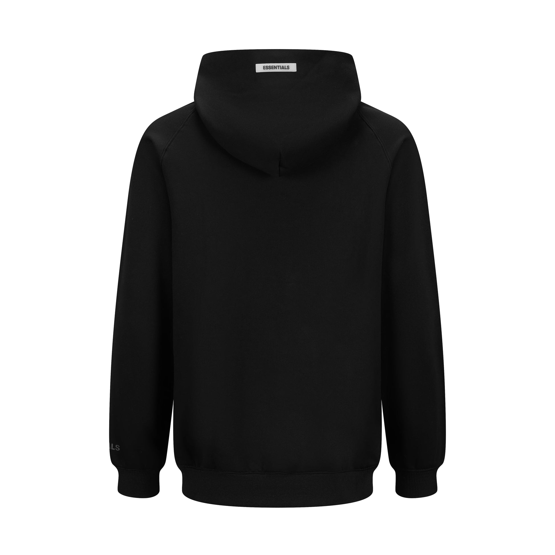 Essentials Hoodie - Black Oversized Long-Sleeve Pullover Unisex