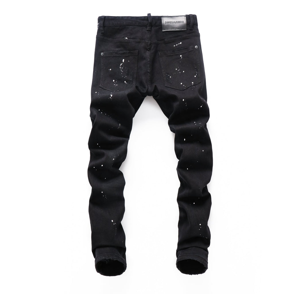 Paint splatter detail jeans